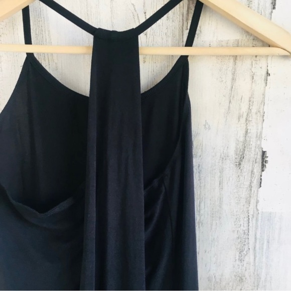 Fabletics Neema Maxi Dress Black Knit Racerback - Picture 2 of 3